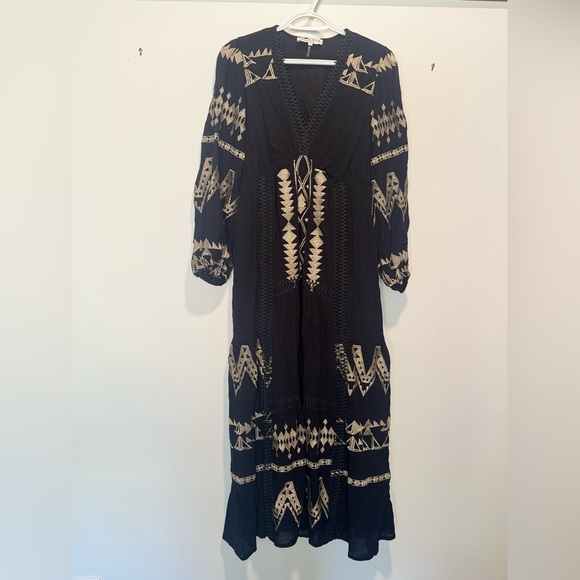 Hale Bob Fallin Embroidered Maxi Dress in Black - Picture 10 of 12